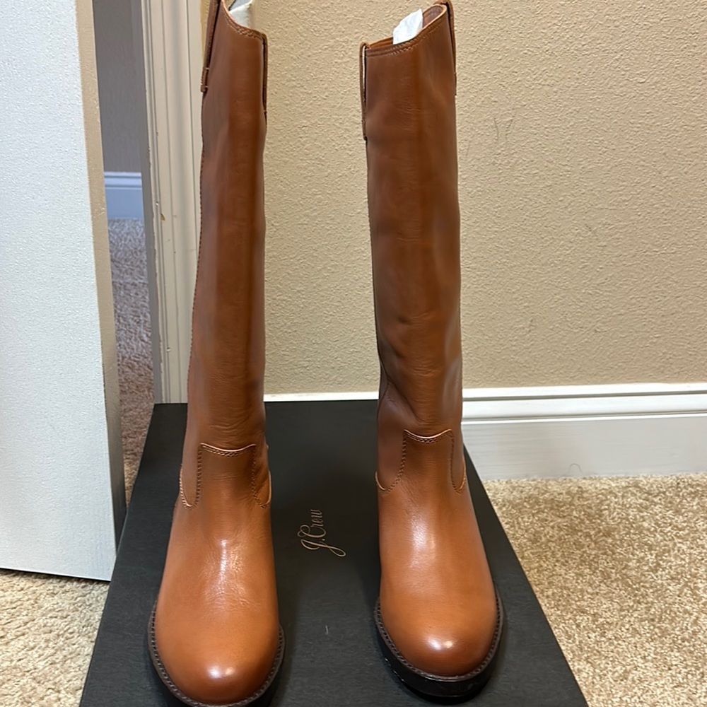 Light Brown J Crew Riding Boots size 8